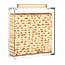 Metal Lucite Square Matzah Box Gold