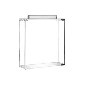 Waterdale Metal Lucite Square Matzah Box Silver