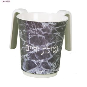 Melamine bedrukte wasbeker 14cm marmer