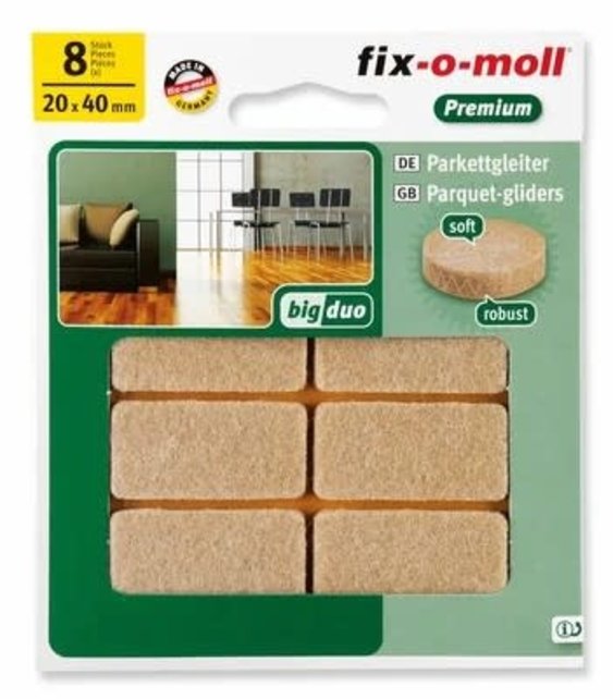Fix-o-moll Big Duo Filzgleiter (8 Stück) 20x40mm