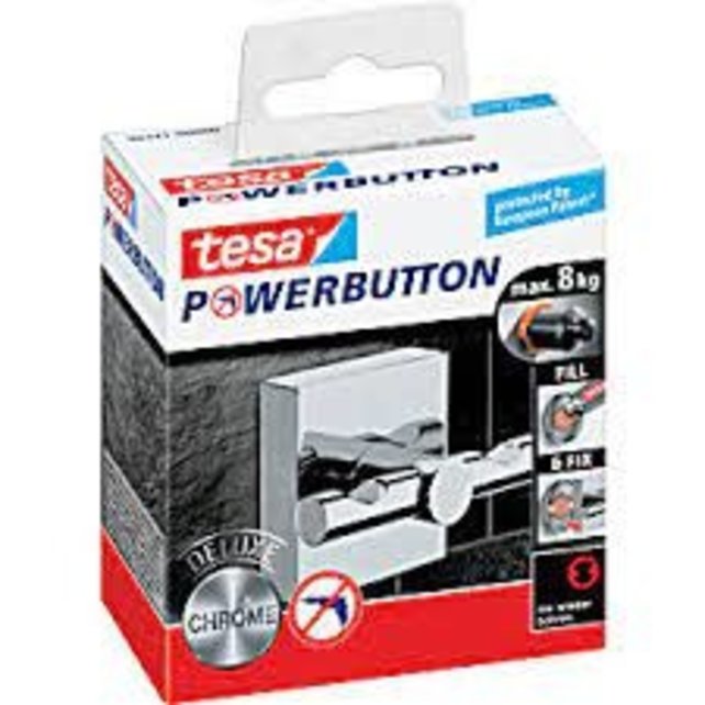 Tesa Powerbutton Deluxe Chrom