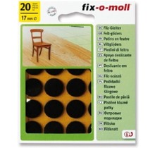 Fix-o-moll Viltglijders 17mm Bruin