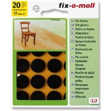 Fix-o-moll Viltglijders 17mm Bruin