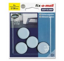 Fix-o-moll 30mm Glijders 4 st -  Rond - Grijs