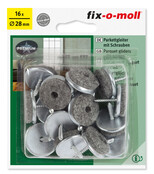 Fix-o-moll Parkgleiter mit Schroeven 28mm