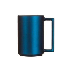 Glazen mok 32 cl petrol blue
