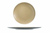 Platzteller Curly Gold – runder Kunststoff