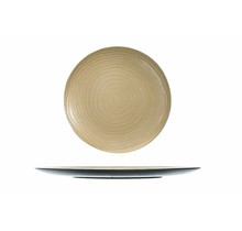 Charger Plate Curly Gold - Round Plastic