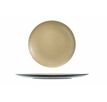 Charger Plate Curly Gold - Round Plastic