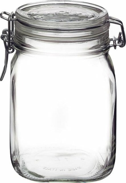 Fido Jar With Clips 1l Square