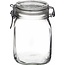 Bormioli Fido-Glas mit Clips, 1 l, quadratisch