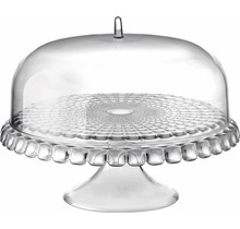 Plateau à gâteaux transparent avec cloche de la collection Tiffany de Guzzini