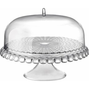 Tiffany Cake Stand With Dome Transparent