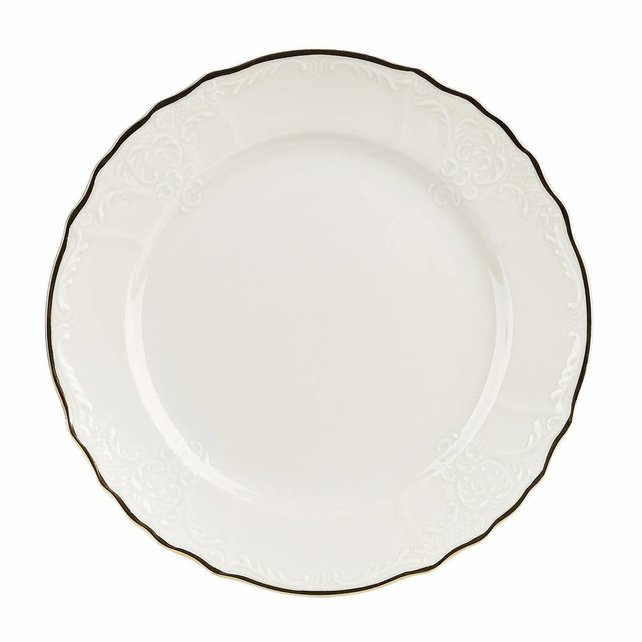 Assiette plate dorée Thun Bernadotte