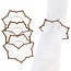 Waterdale Waterdale Lucite Petal Napkin Ring Gold Border P4