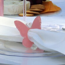 Rond de serviette pétale de lucite 4 pièces