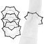 Waterdale Waterdale Lucite Petal Napkin Ring Silver Border P4