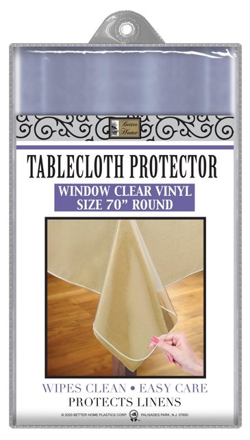 Tablecloth,Clear- 177cm (70in) Round