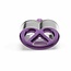 Patisse Emporte-pièce Bretzel 6 x 4 cm Inox Violet/Argent