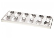 GOBEL - Bord met 12 madeleines - Tinnen plaat - Recycleerbaar materiaal - Afmetingen: 39,5 x 20 x 1,8 cm - Opdruk: 8 cm