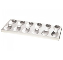 GOBEL - Bord met 12 madeleines - Tinnen plaat - Recycleerbaar materiaal - Afmetingen: 39,5 x 20 x 1,8 cm - Opdruk: 8 cm