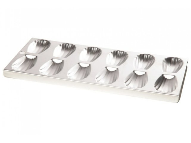 GOBEL - Bord met 12 madeleines - Tinnen plaat - Recycleerbaar materiaal - Afmetingen: 39,5 x 20 x 1,8 cm - Opdruk: 8 cm