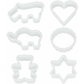 Metaltex White Cookie Cutters Polypropylene 6 pieces