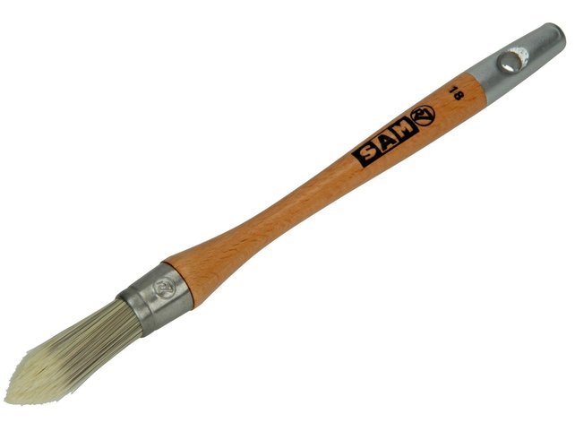 Verfborstel Rond Hout 18"