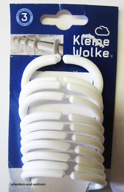 Anneaux pour rideau de douche Kleine Wolke - Blanc