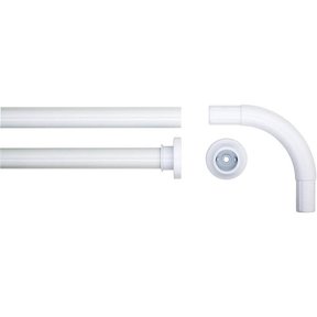 Shower Curtain Rail Set White