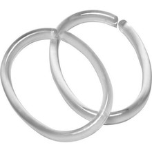 Shower Curtain Rings (12 pieces blister) Transparent