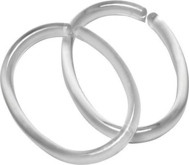 Sealskin Clips Shower Curtain Rings (12 pieces blister) Transparent