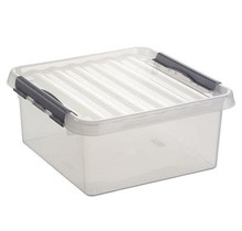 Sunware Q-line Opbergbox 18L Transparant Metallic