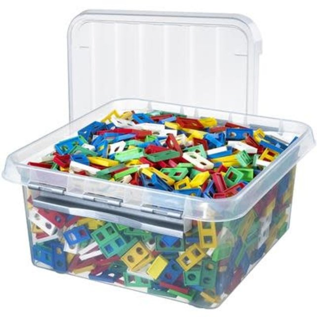 Boîte de Rangement Q-line 18L Transparent Métallique