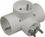 Universal - Domino plug 3-way - Domino plug 3x16A