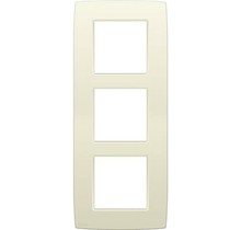 Niko Triple Cover Plate Vertical Original 60mm Center Distance Cream