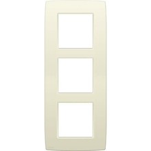Triple Cover Plate Vertical - Cream