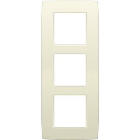 Triple Cover Plate Vertical - Cream