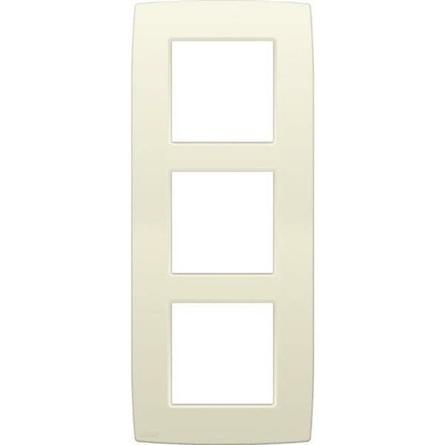Niko Plaque Triple Couvercle Vertical Original Entraxe 60mm Crème