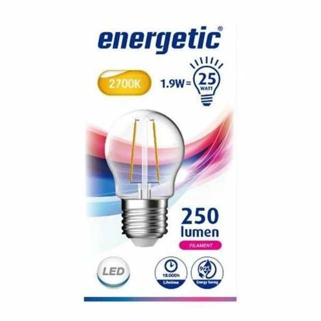 Energitc Mini Globe Lampe Led E14 1.9W 250lm 2700K PROMO