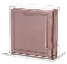 Étui en acrylique Waterdale avec 8 bancs en cuir souple Blush - Ashkenaz