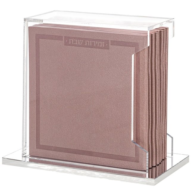 Étui en acrylique Waterdale avec 8 bancs en cuir souple Blush - Ashkenaz