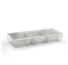 Waterdale  Rectangle Sectional, Marble Base, 3 Marble Dip Holders (set of 3)