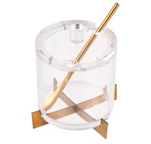 Waterdale Miel Plat Métal Lucite Or