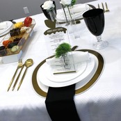 Waterdale Table Top Simanim Plaque Gold Frosted Apple 2er-Set