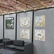 Waterdale Toile Vinyle Impression Peint Shivas Haminim 45 x 45 cm