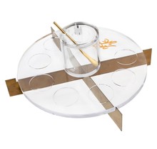 Waterdale Simanim Plaque Métal Lucite Or