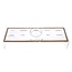 Waterdale Waterdale Simanim Tray 12"x4"x2" Stands Over Plate Gold (Includes Glass Honey Dish Insert)