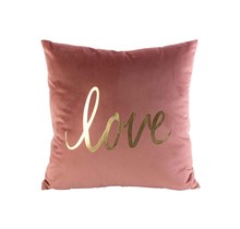 Cushion Love Pink 40x40xh10cm Velvet