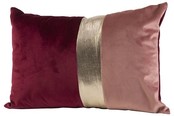 Coussin Or Bordeaux 41x29xh15cm Velours